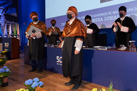 Investidura de Felipe Romera como Doctor "Honoris Causa" por la por la Escuela Técnica Superior de Ingeniería de Telecomunicación de la Universidad de Málaga. Paraninfo. Marzo de 2022
