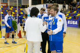 Entrega de medallas. Ceremonia de clausura del Campeonato Europeo Universitario de Balonmano. Antequera. Julio de 2017