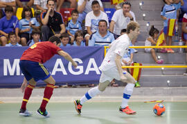 Partido España contra República Checa. 14º Campeonato del Mundo Universitario de Fútbol Sala 2014 (FUTSAL). Antequera. Julio de 2014