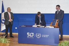 Toma de posesión de Juan Antonio Guadix Domínguez como profesor titular del Área de Zoología de la Universidad de Málaga. Toma de posesión de nuevos catedráticos y profesores titulares de la Universidad de Málaga. Paraninfo. Noviembre de 2023