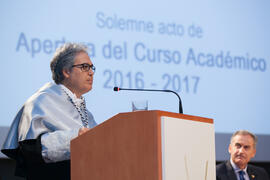 Juan Antonio García Galindo en la Apertura del Curso Académico 2016/2017 de la Universidad de Málaga. Salón de actos de la Escuela de Ingenierías Industriales. Septiembre de 2016