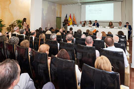 Intervención de Adelaida de la Calle. Presentación del Retrato de Honor de D. Eugenio José Luque Domínguez. Facultad de Ciencias Económicas y Empresariales. Junio de 2025
