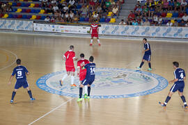 Partido clasificatorio entre Club Deportivo UMA Antequera y Universidad de Géneve de Suiza. IX Campeonato de Europa Universitario de Fútbol Sala. Antequera. Julio de 2013