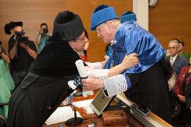 Investidura como Doctor "Honoris Causa" de Hans-Dieter Wienberg por la Facultad de Ciencias de la Universidad de Málaga. Rectorado. Mayo de 2016