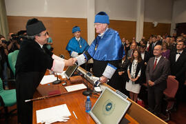 Investidura como Doctor "Honoris Causa" de Hans-Dieter Wienberg por la Facultad de Ciencias de la Universidad de Málaga. Rectorado. Mayo de 2016