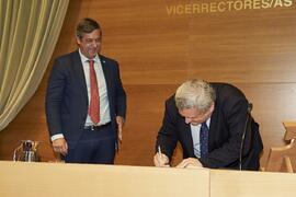 Toma de posesión de Francisco Javier Boned Purkiss como nuevo Vicerrector Adjunto de Infraestructuras de la Universidad de Málaga. Edificio del Rectorado. Abril de 2024