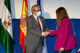 Toma de posesión de Laura Triviño Cabrera como nueva profesora titular del Área de Didáctica de las Ciencias Sociales de la Universidad de Málaga. Paraninfo. Diciembre de 2021