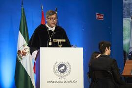 Teodomiro López Navarrete. Toma de posesión del Rector de la Universidad de Málaga y su equipo de gobierno. Paraninfo. Marzo de 2024