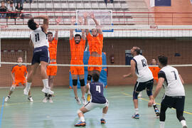 Partido masculino Universidad de Málaga - Universidad de Vigo. Campeonato de España Universitario de Voleibol. Complejo Polideportivo Universitario. Abril de 2018