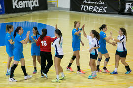 Partido Universidad Ovidius de Constanta - Universidad de Málaga. Categoría femenina. Campeonato Europeo Universitario de Balonmano. Antequera. Julio de 2017