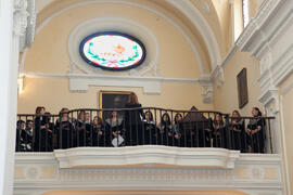 Coro Oficial de la Universidad de Málaga en la misa de Lunes Santo. Iglesia de San Agustín. Abril de 2014