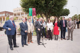 Inauguración de la glorieta "Alejandro Rodríguez Carrión" en el Campus de Teatinos de la Universidad de Málaga. Mayo de 2010