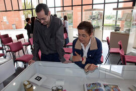 Inauguración de la exposición "40 años de la Biblioteca". Biblioteca General. Abril de 2013