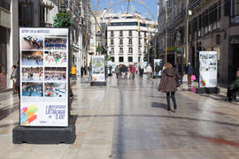 Exposición "La Universidad de Málaga del Siglo XXI". Calle Larios. Enero de 2017