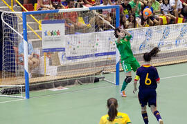 Partido Brasil contra España. 14º Campeonato del Mundo Universitario de Fútbol Sala 2014 (FUTSAL). Antequera. Julio de 2014