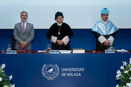 Mesa presidencial. Investidura de nuevos doctores por la Universidad de Málaga. Paraninfo. Junio de 2019