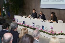 Intervención de María Isabel Hombrados. Inauguración la nueva Facultad de Psicología y Logopedia de la Universidad de Málaga. Campus de Teatinos. Octubre de 2022