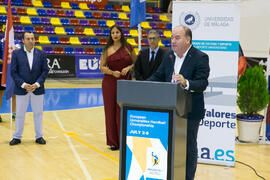 Manuel Jesús Barón. Ceremonia de clausura del Campeonato Europeo Universitario de Balonmano. Antequera. Julio de 2017