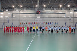 Jugadoras de China y Uruguay. Partido China contra Uruguay. 14º Campeonato del Mundo Universitario de Fútbol Sala 2014 (FUTSAL). Antequera. Julio de 2014