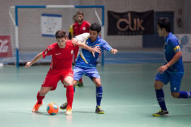 Partido Tailandia contra Georgia. 14º Campeonato del Mundo Universitario de Fútbol Sala 2014 (FUTSAL). Antequera. Julio de 2014
