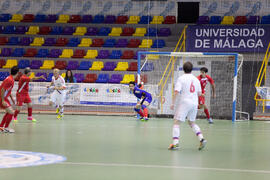 Partido Irán contra Rusia. 14º Campeonato del Mundo Universitario de Fútbol Sala 2014 (FUTSAL). Antequera. Julio de 2014