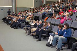 Asistentes al acto inaugural del 6º Congreso Internacional de Actividad Física Deportiva para Mayores. Escuela Técnica Superior de Ingeniería de Telecomunicaciones y de Informática. Marzo de 2015