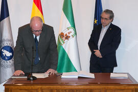 Toma de Posesión de Pedro Fernández-Llébrez del Rey como Director de Secretariado de la Escuela de Doctorado de la Universidad de Málaga. Edificio del Rectorado.  Marzo de 2016