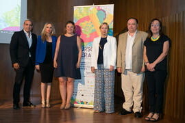 Foto de grupo. Acto de clausura de los Cursos de Verano de la Universidad de Málaga. Ronda. Julio de 2018