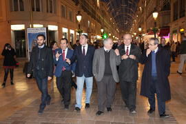 Inauguración de la exposición "La Universidad de Málaga del Siglo XXI".  Calle Larios. Enero de 2017