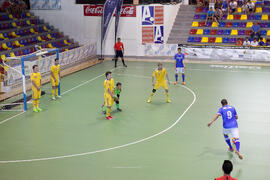 Partido Ucrania contra Brasil. 14º Campeonato del Mundo Universitario de Fútbol Sala 2014 (FUTSAL). Antequera. Julio de 2014