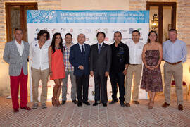 Entrega de premios, de parte de FISU, de la Universidad de Málaga, del ayuntamiento de Antequera y del Comité Organizador. 14º Campeonato del Mundo Universitario de Fútbol Sala 2014 (FUTSAL). Antequera. Julio de 2014