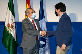 Toma de posesión de Daniel Camas Peña como nuevo profesor titular del Área de Ciencias de los Materiales e Ingeniería Metalúrgica de la Universidad de Málaga. Paraninfo. Diciembre de 2021