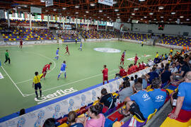 Partido Brasil contra Bielorrusia. 14º Campeonato del Mundo Universitario de Fútbol Sala 2014 (FUTSAL). Antequera. Julio de 2014