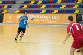 Partido Universidad del Miño - Universidad de Split. Categoría masculina. Campeonato Europeo Universitario de Balonmano. Antequera. Julio de 2017