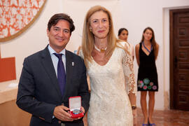 Entrega de premios, de parte de FISU, de la Universidad de Málaga, del ayuntamiento de Antequera y del Comité Organizador. 14º Campeonato del Mundo Universitario de Fútbol Sala 2014 (FUTSAL). Antequera. Julio de 2014