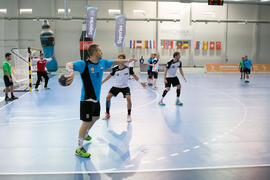 Partido Universidad Duisburg-Essen - Universidad de Rzeszow. Categoría masculina. Campeonato Europeo Universitario de Balonmano. Antequera. Julio de 2017
