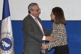Toma de posesión de Laura Domínguez de la Rosa como profesora titular del Área de Trabajo Social y Servicios Sociales de la Universidad de Málaga. Toma de posesión de nuevos catedráticos y profesores titulares de la Universidad de Málaga. Paraninfo. Noviembre de 2023