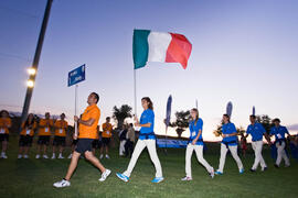 Equipo de Italia. Inauguración del Campeonato Mundial Universitario de Golf. Antequera Golf. Junio de 2010