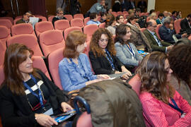 Asistentes a la inauguración de la reunión de la Conferencia de Decanos de Economía y Empresa. Edificio del Rectorado. Noviembre de 2014