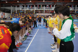 Partido España - Japón. Categoría femenina. Campeonato del Mundo Universitario de Balonmano. Antequera. Junio de 2016