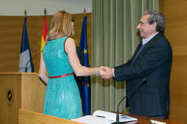 Toma de posesión de Cristina Monereo Atienza como nueva profesora titular del Departamento de Derecho Financiero y Filosofía del Derecho de la Universidad de Málaga. Edificio del Rectorado. Marzo de 2017