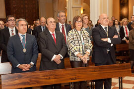 Asistentes a la misa de Lunes Santo. Iglesia de San Agustín. Abril de 2014
