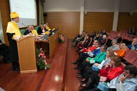 Manuel García Sillero en la investidura como Doctor "Honoris Causa" de Edmund Neugebauer por la Facultad de Medicina de la Universidad de Málaga. Edificio del Rectorado. Noviembre de 2016