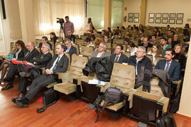 Mesa de trabajo "Palancas de crecimiento", durante la jornada del II Día de la Economía Andaluza. Facultad de Ciencias Económicas y Empresariales. Febrero de 2015