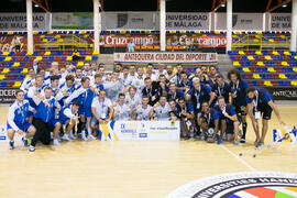Medallistas de la categoría masculina. Clausura del Campeonato Europeo Universitario de Balonmano. Antequera. Julio de 2017