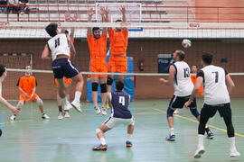 Partido masculino Universidad de Málaga - Universidad de Vigo. Campeonato de España Universitario de Voleibol. Complejo Polideportivo Universitario. Abril de 2018