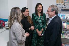 Momentos posteriores a la inauguración de la oficina 'Welcome to UMA'. Campus de Teatinos. Abril de 2019