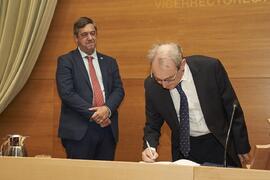 Toma de posesión de Enrique Nava Baro como nuevo Vicerrector Adjunto de Proyectos Estratégicos de la Universidad de Málaga. Edificio del Rectorado. Abril de 2024