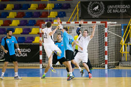 Partido Universidad de Basilea - Universidad de Rzeszow. Categoría masculina. Campeonato Europeo Universitario de Balonmano. Antequera. Julio de 2017
