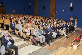 Asistentes a la toma de posesión de nuevos catedráticos y profesores titulares de la Universidad de Málaga. Paraninfo. Diciembre de 2022